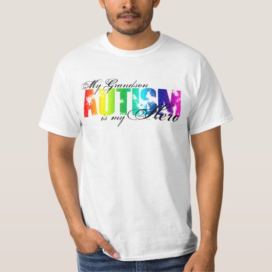 Mijn kleinzoon Mijn Hero - Autisme T-shirt (Voorkant)