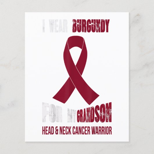 Mijn kleinzoon Mijn hoofd Neck Cancer Warrior Gift Flyer (Voorkant)