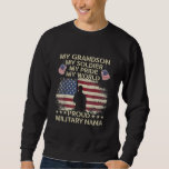 Mijn kleinzoon mijn soldaat Hero Proud Militaire N Trui<br><div class="desc">Mijn kleinzoon mijn soldaat Hero Proud Militaire Nana</div>