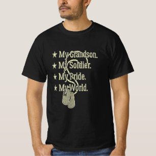 Mijn kleinzoon soldaat held een geschenk van de mi t-shirt