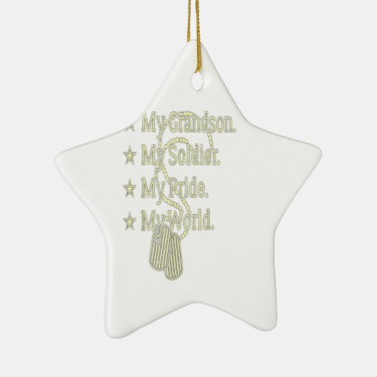 Mijn kleinzoon soldaat held een militair grootpa c keramisch ornament (Rechts)