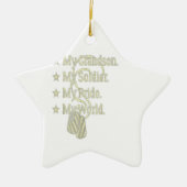 Mijn kleinzoon soldaat held een militair grootpa c keramisch ornament (Voorkant)