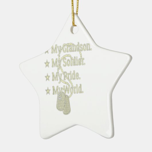 Mijn kleinzoon soldaat held een militair grootpa c keramisch ornament (Links)