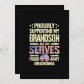 Mijn kleinzoon steunen terwijl hij het leger van d kaart (Voorkant / Achterkant)