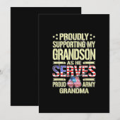 Mijn kleinzoon steunen terwijl hij trots het leger kaart (Voorkant / Achterkant)
