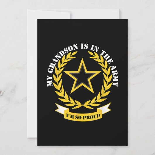 Mijn kleinzoon zit in het leger cadeau kaart (Voorkant)