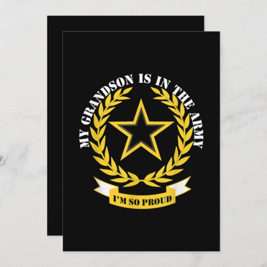 Mijn kleinzoon zit in het leger. kaart (Voorkant / Achterkant)