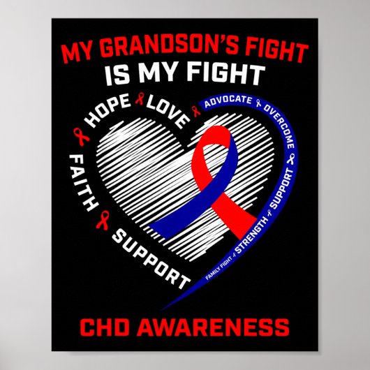 Mijn kleinzoons strijd is mijn strijd Chd Hartziek Poster (Voorkant)