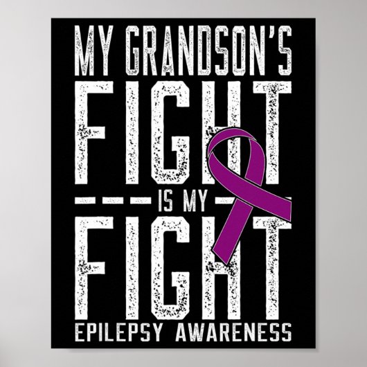 Mijn kleinzoons strijd is mijn strijd epilepsie be poster (Voorkant)
