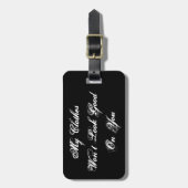 Mijn kleren zullen je niet goed uitzien. bagagelabel (Voorkant verticaal)