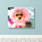 Mijn kleur is roze canvas afdruk (Insitu (Houten vloer))