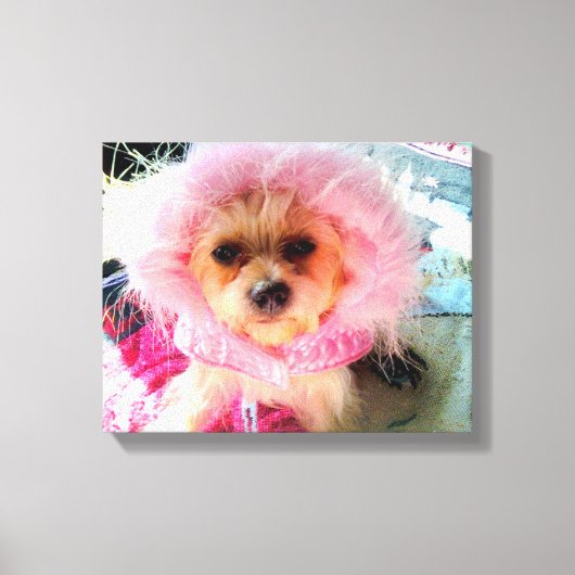 Mijn kleur is roze canvas afdruk (Voorkant)