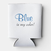 Mijn kleur is schattig blauw blikjeskoeler (Voorkant)