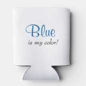Mijn kleur is schattig blauw blikjeskoeler (Achterkant)