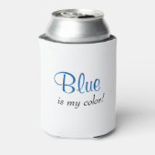Mijn kleur is schattig blauw blikjeskoeler (Blikje Achterkant)