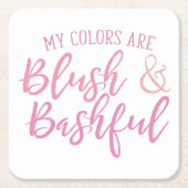 Mijn kleuren zijn: Blush en Bashful, Blush, Bashfu Kartonnen Onderzetters (Voorkant)