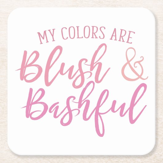 Mijn kleuren zijn: Blush en Bashful, Blush, Bashfu Kartonnen Onderzetters (Voorkant)