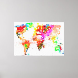 Mijn Kleurrijke Wereld Opgespannen Canvasprint Canvas Afdruk
