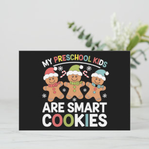 Mijn kleuters zijn slimme rakkers juf kerst feestdagenkaart