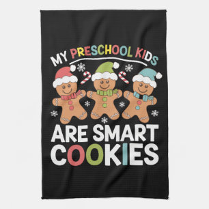 Mijn kleuters zijn slimme rakkers juf kerst theedoek
