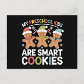 Mijn kleuterschool Kinderen zijn Smart Cookies Tea Feestdagenkaart (Voorkant)