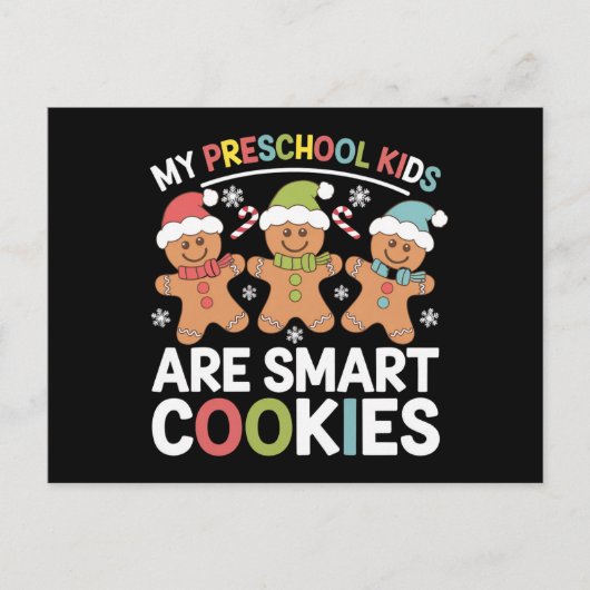 Mijn kleuterschool Kinderen zijn Smart Cookies Tea Feestdagenkaart (Voorkant)