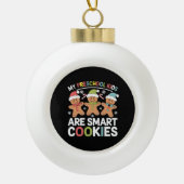 Mijn kleuterschool Kinderen zijn Smart Cookies Tea Keramische Bal Ornament (Voorkant)