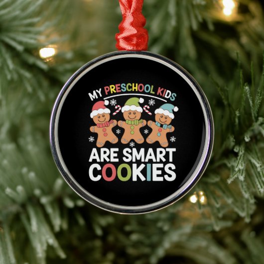 Mijn kleuterschool Kinderen zijn Smart Cookies Tea Metalen Ornament (Boom)