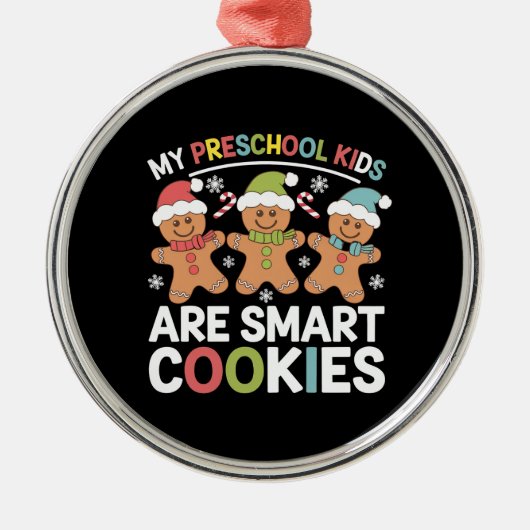 Mijn kleuterschool Kinderen zijn Smart Cookies Tea Metalen Ornament (Voorkant)
