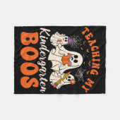 Mijn kleuterschoolboeken leren Retro Ghost Hallowe Fleece Deken (Voorkant (Horizontaal))