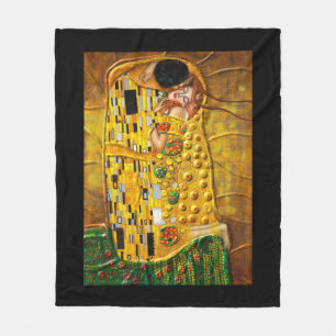 Mijn Klimt Serie: De kus Fleece Deken