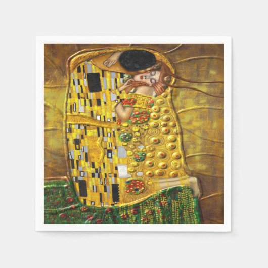 Mijn Klimt-serie: De Kus Servetten (Voorkant)