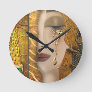 Mijn Klimt Serie:Gold Ronde Klok