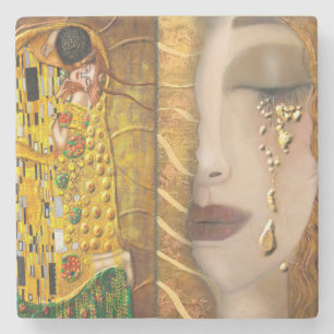 Mijn Klimt Serie:Gold Stenen Onderzetter