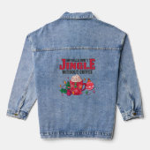 Mijn klokken gaan niet jingle zonder koffie, Kerst Denim Jacket (Achterkant)
