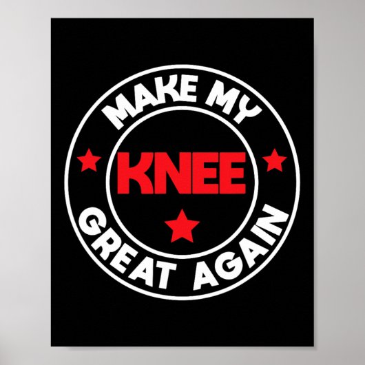 Mijn knie weer geweldig grappig letsel chirurgie h poster (Voorkant)