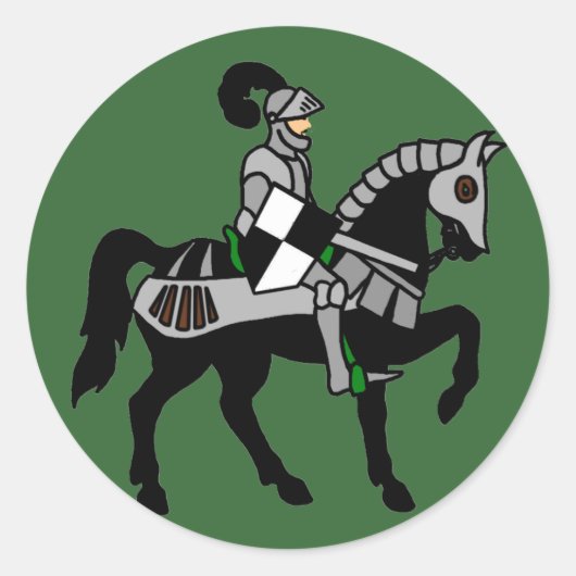 Mijn Knight Ronde Sticker (Voorkant)