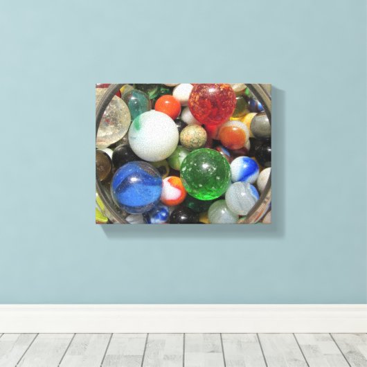 Mijn knikkers verliezen canvas afdruk (Insitu (Houten vloer))