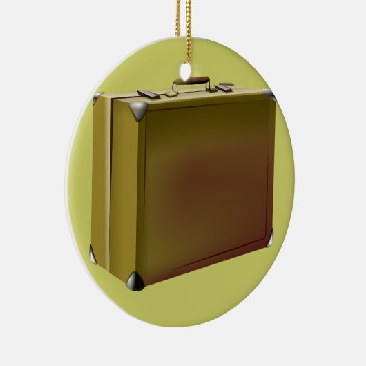 Mijn koffer is verpakt! keramisch ornament (Rechts)