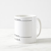 Mijn koffie en belastingen koffiemok (Voorkant rechts)