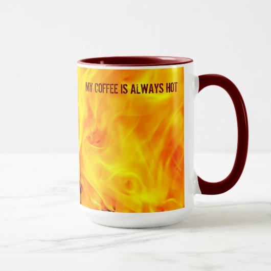 Mijn koffie is altijd heet Grappig Mok (Rechts)