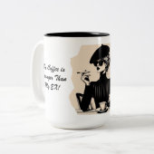 Mijn koffie is sterker dan mijn ex-mok tweekleurige koffiemok (Voorkant links)