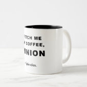 MIJN KOFFIE, MINION TWEEKLEURIGE KOFFIEMOK (Voorkant rechts)