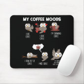 Mijn koffie Moods Owl Gift Owl Lovers Coffee Gift Muismat (Met muis)