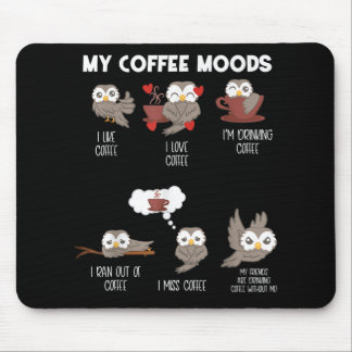 Mijn koffie Moods Owl Gift Owl Lovers Coffee Gift Muismat
