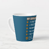 Mijn koffiekaartjes als liefde die Ran Drink uit Latte Mok (Linkerhoek)