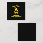 Mijn kogelpython is een onschuldig, grappig reptie contactkaartje (Voorkant / Achterkant)