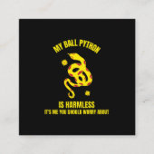 Mijn kogelpython is een onschuldig, grappig reptie contactkaartje (Voorkant)