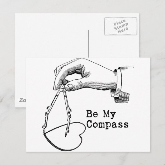 Mijn kompas zijn briefkaart (Voorkant / Achterkant)