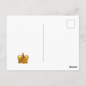 Mijn Koning Gouden Kroon Aangepaste Postkaart (Achterkant)